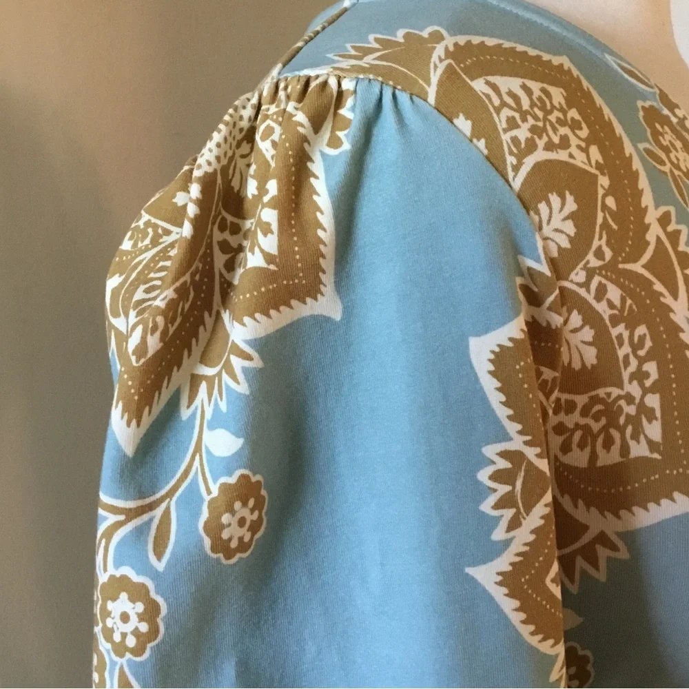 Spartina 449 Diane Jersey Knit Mini Dress Calm Waters Medallion - Picture 9 of 15